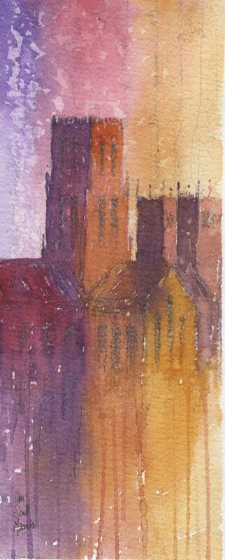 Durham Cathedral Ian Scott Massie watercolour £235