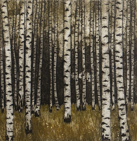 Skogen, Hester Cox, Collagraph