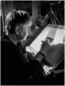 Janis Goodman etching (photograph Steve Christian)