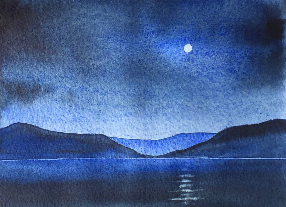 Ian Scott Massie Moonlit lake